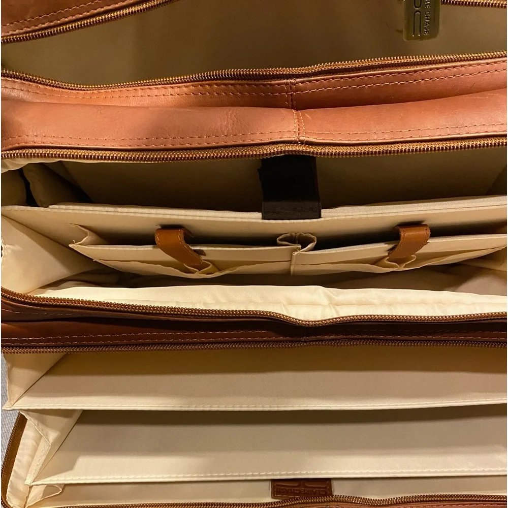 Claire Chase Leather Briefcase With Strap